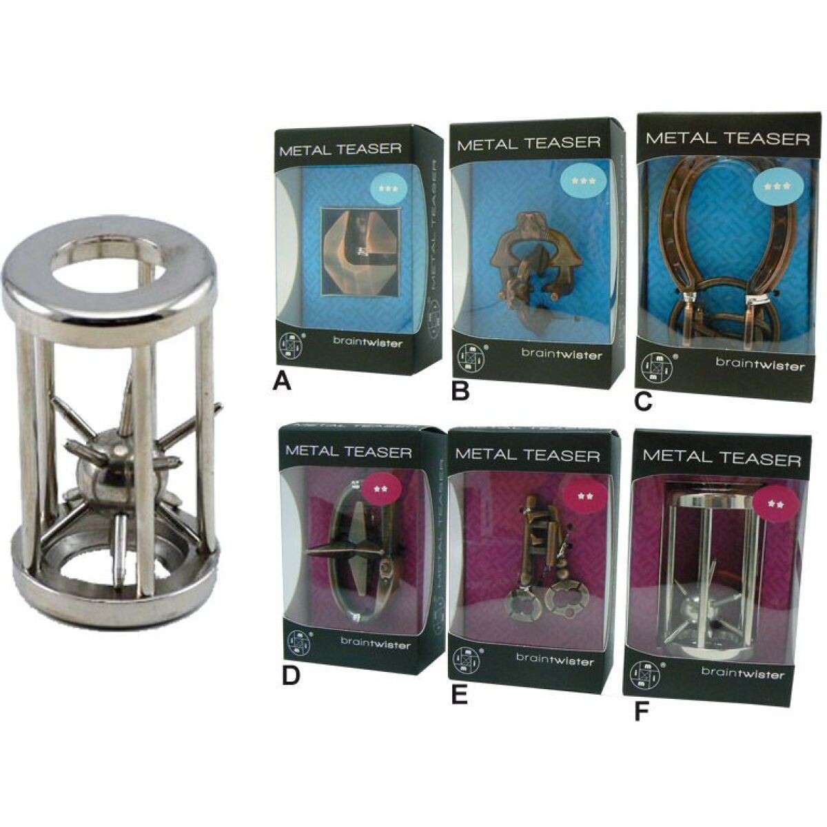 Sparkys Hlavolam - kovové 6 druhov