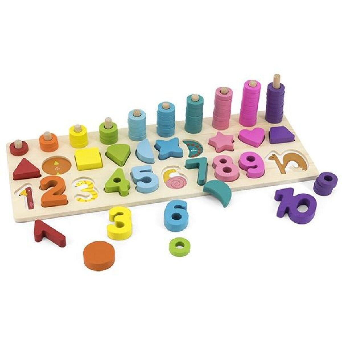 Sparkys BABU - Drevená sada Čísla a tvary 2