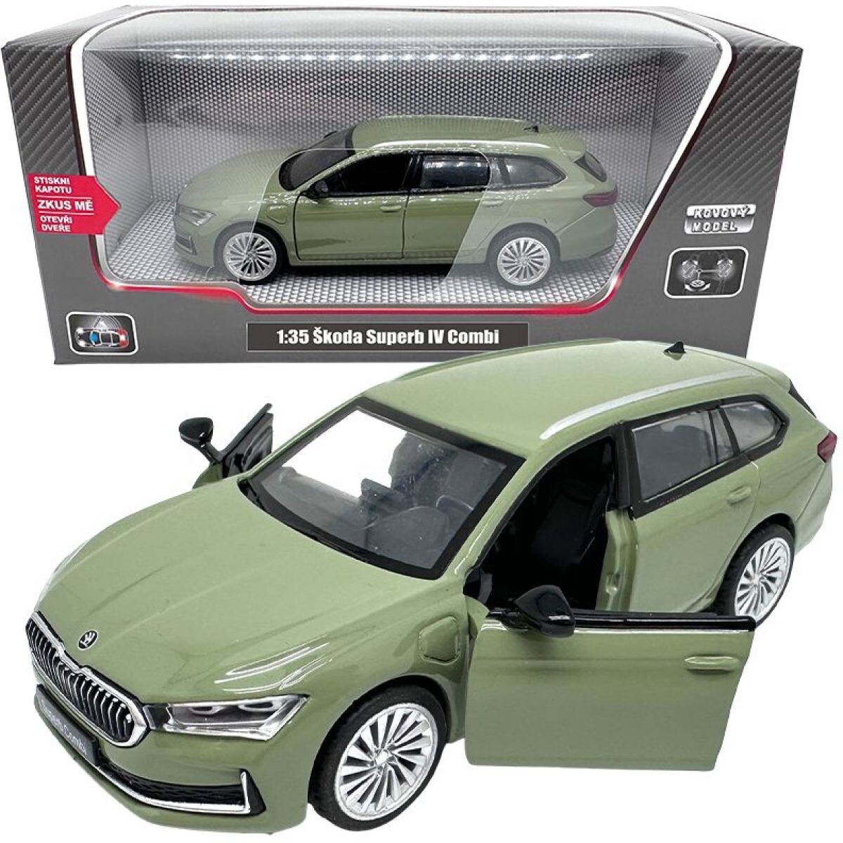 Sparkys 1:35 Škoda Superb IV Combi zelená