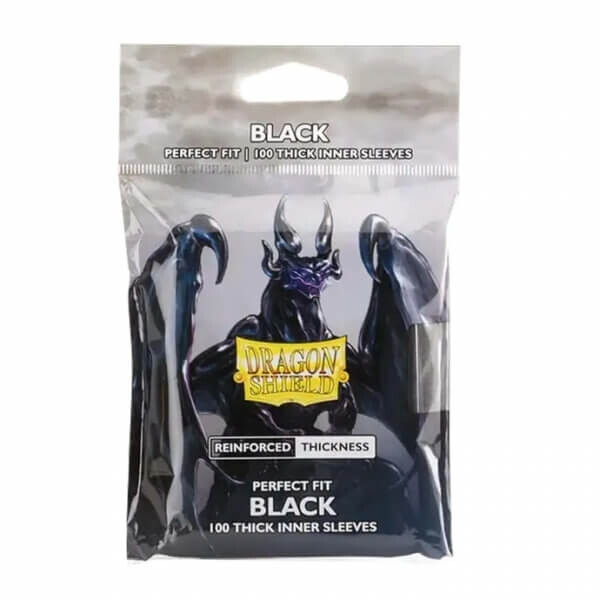 Dragon Shield Obaly na karty Dragon Shield - Perfect Fit Thick Black Sleeves - 100 ks