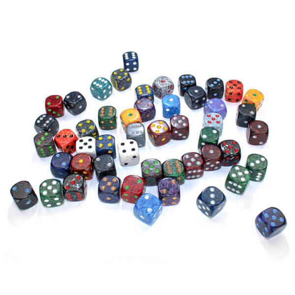Chessex Šesťstenná kocka D6 Loose Speckled Dice 12 mm CHX29322 - 1 ks