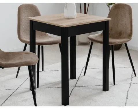 Jedálenský stôl Capri 60x67 cm, dub artisan/čierny%