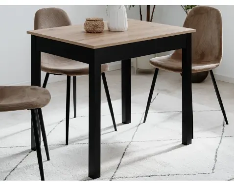 Jedálenský stôl Capri 90x67 cm, dub artisan/čierny%