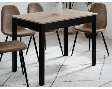 Jedálenský stôl Capri 110x67 cm, dub artisan/čierny%