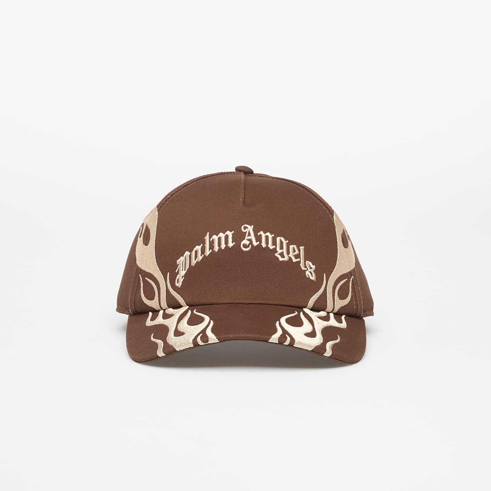 Šiltovka Palm Angels Flames Curved Logo Cap Brown/ Beige Universal