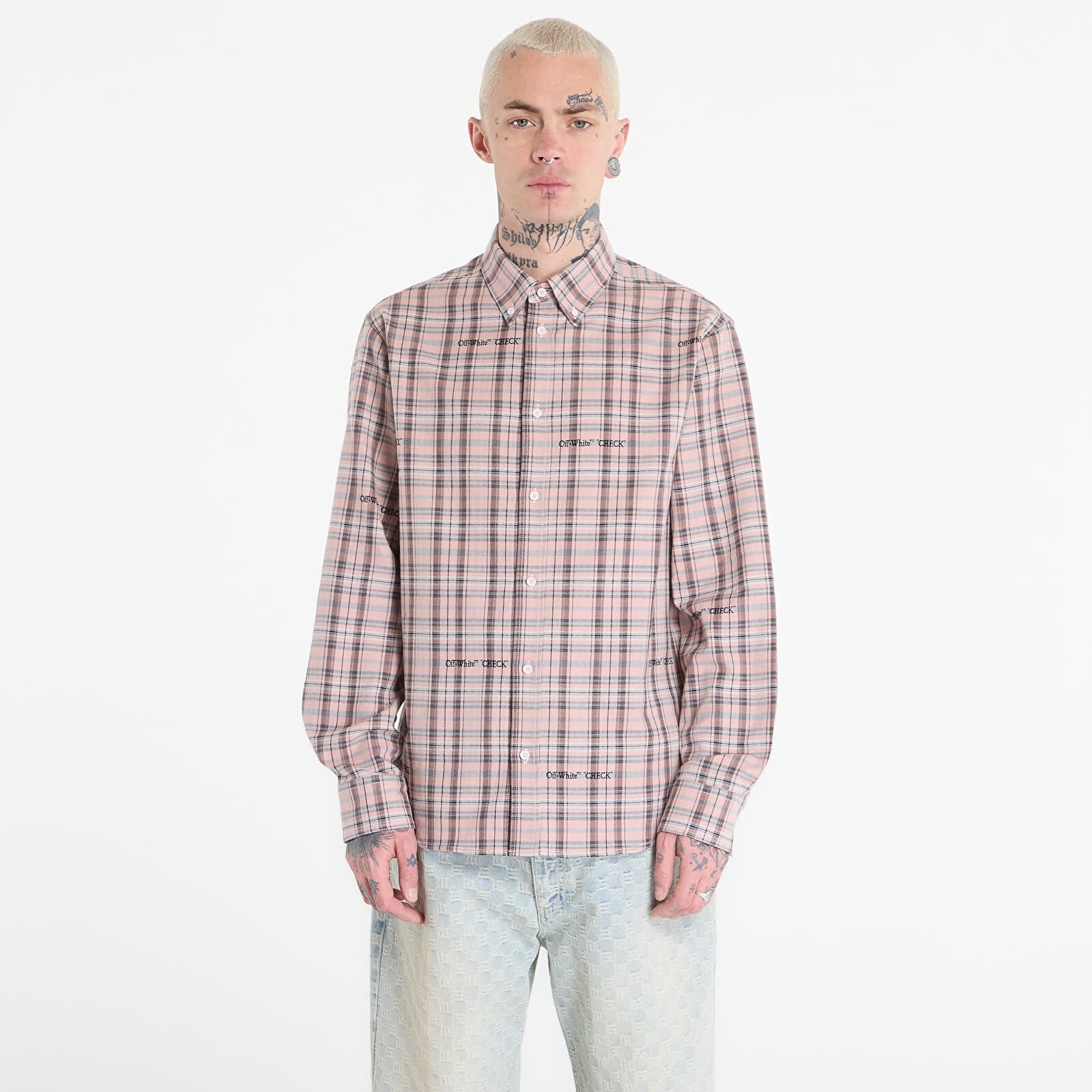 Košeľa Off-White Flannel Regular Shirt Mauve Morn XS