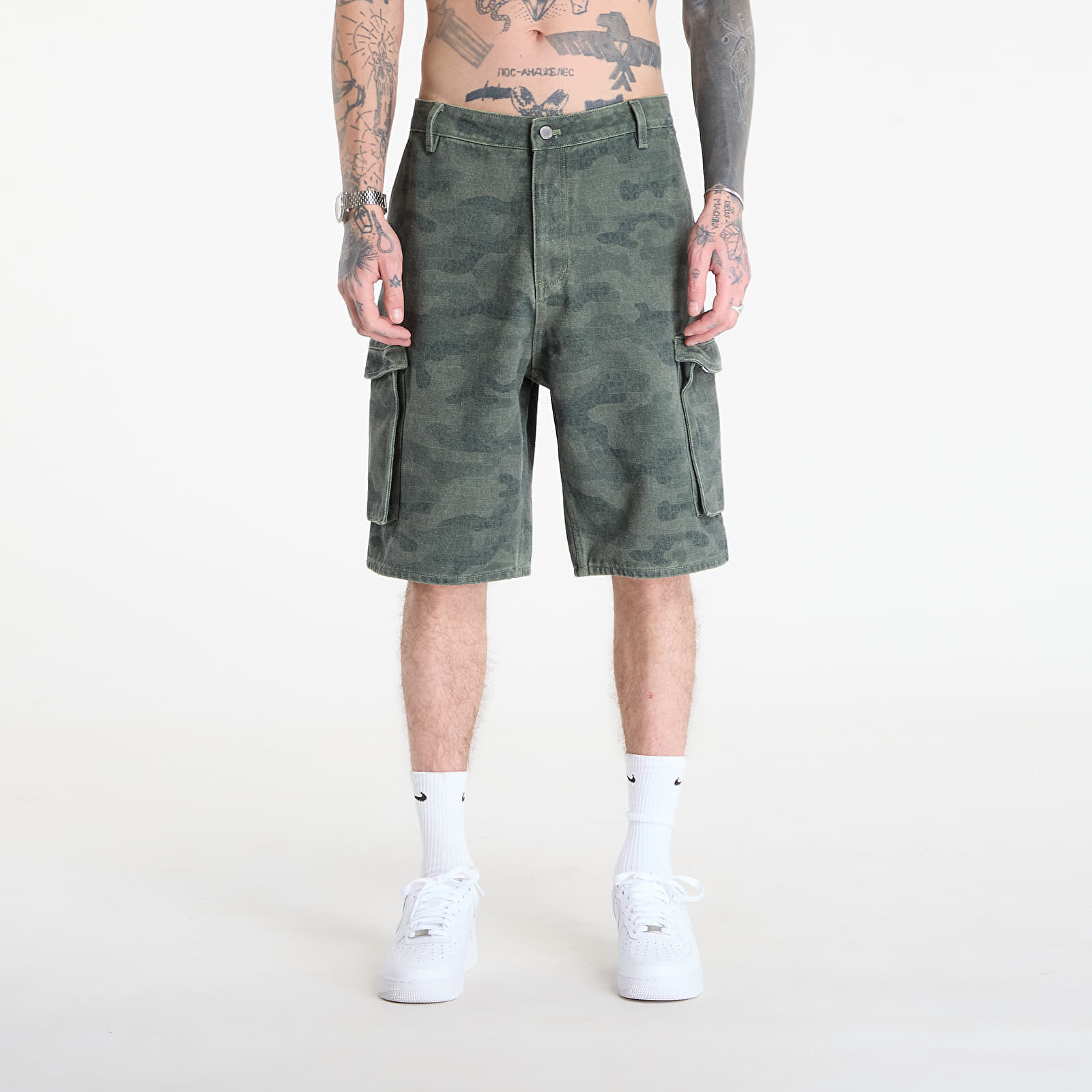 Šortky Daily Paper Camo Cargo Shorts Aop M