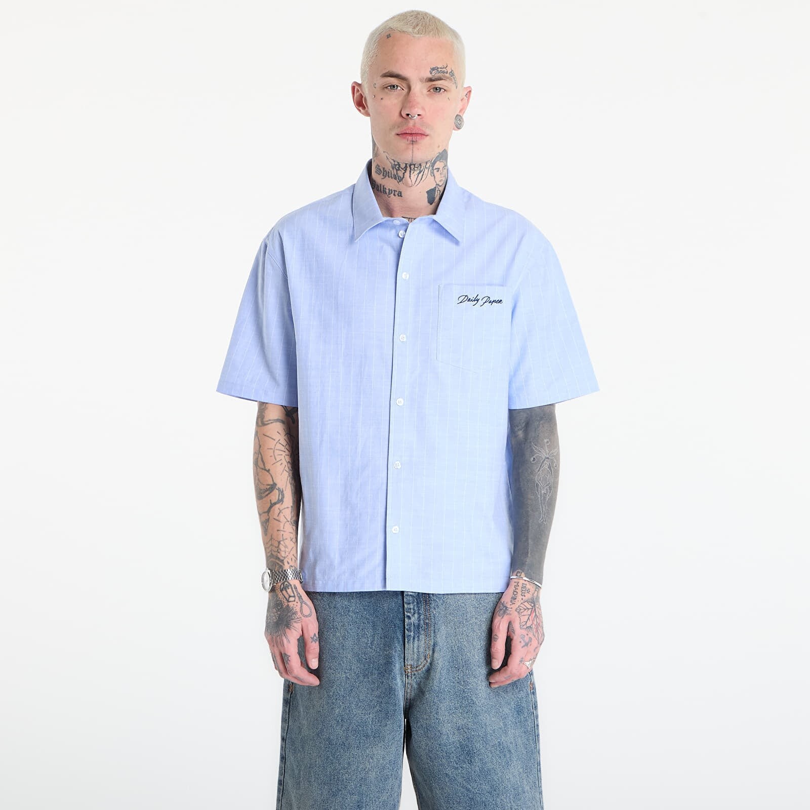 Košeľa Daily Paper Script Ss Shirt Blue L