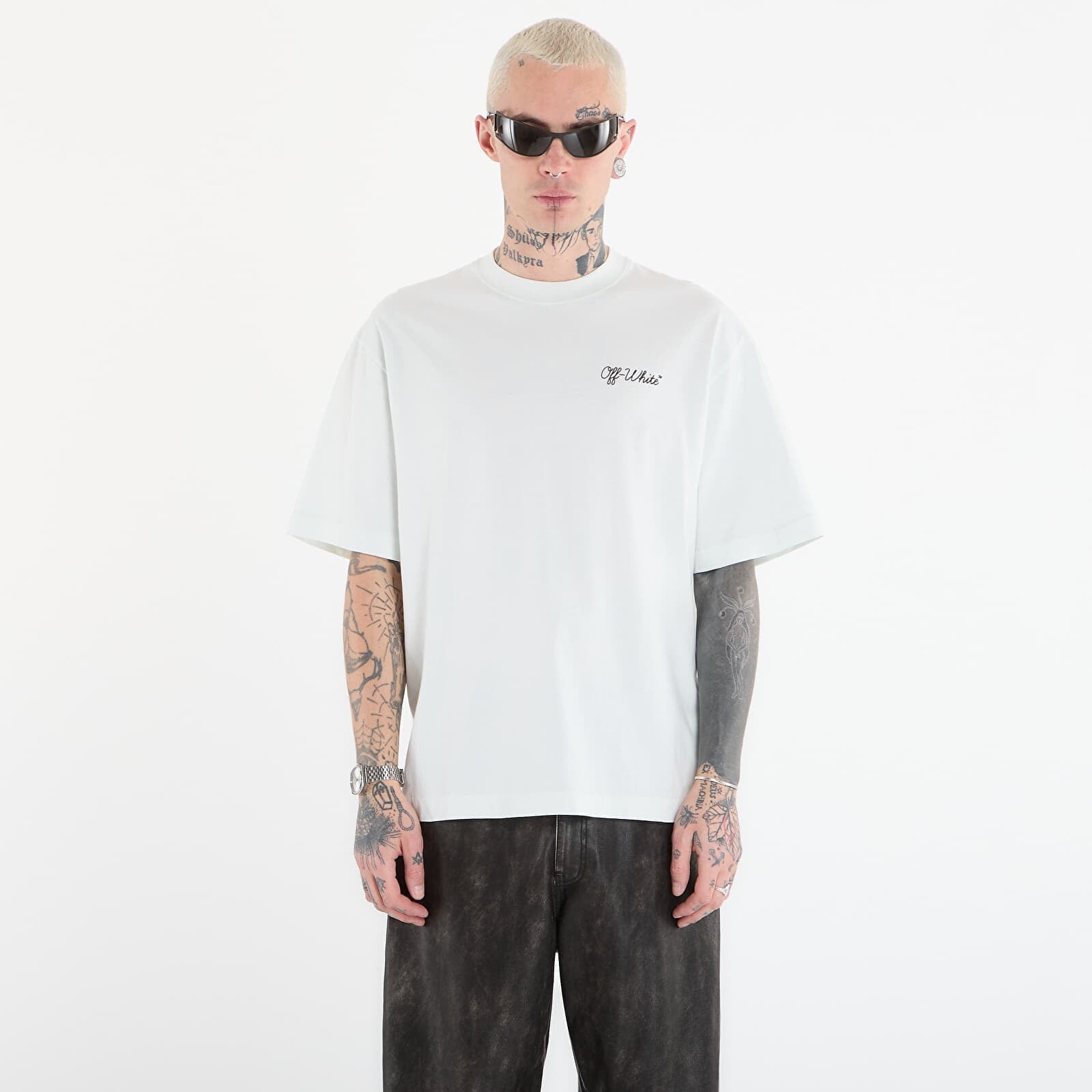 Tričko Off-White Script Skate S/S Tee Bluewash XL