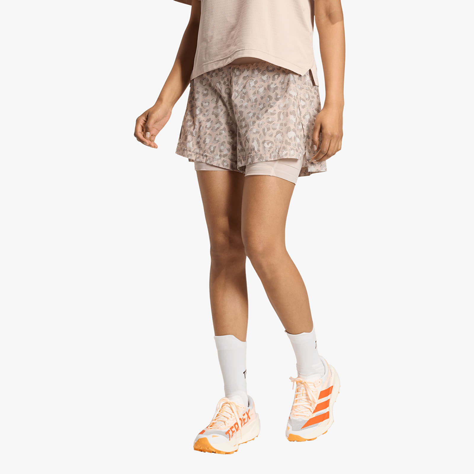 Šortky adidas Terrex Xploric 2In1 Shorts Printed Wonder Alumina/ Wonder Taupe/ Trace Brown 12