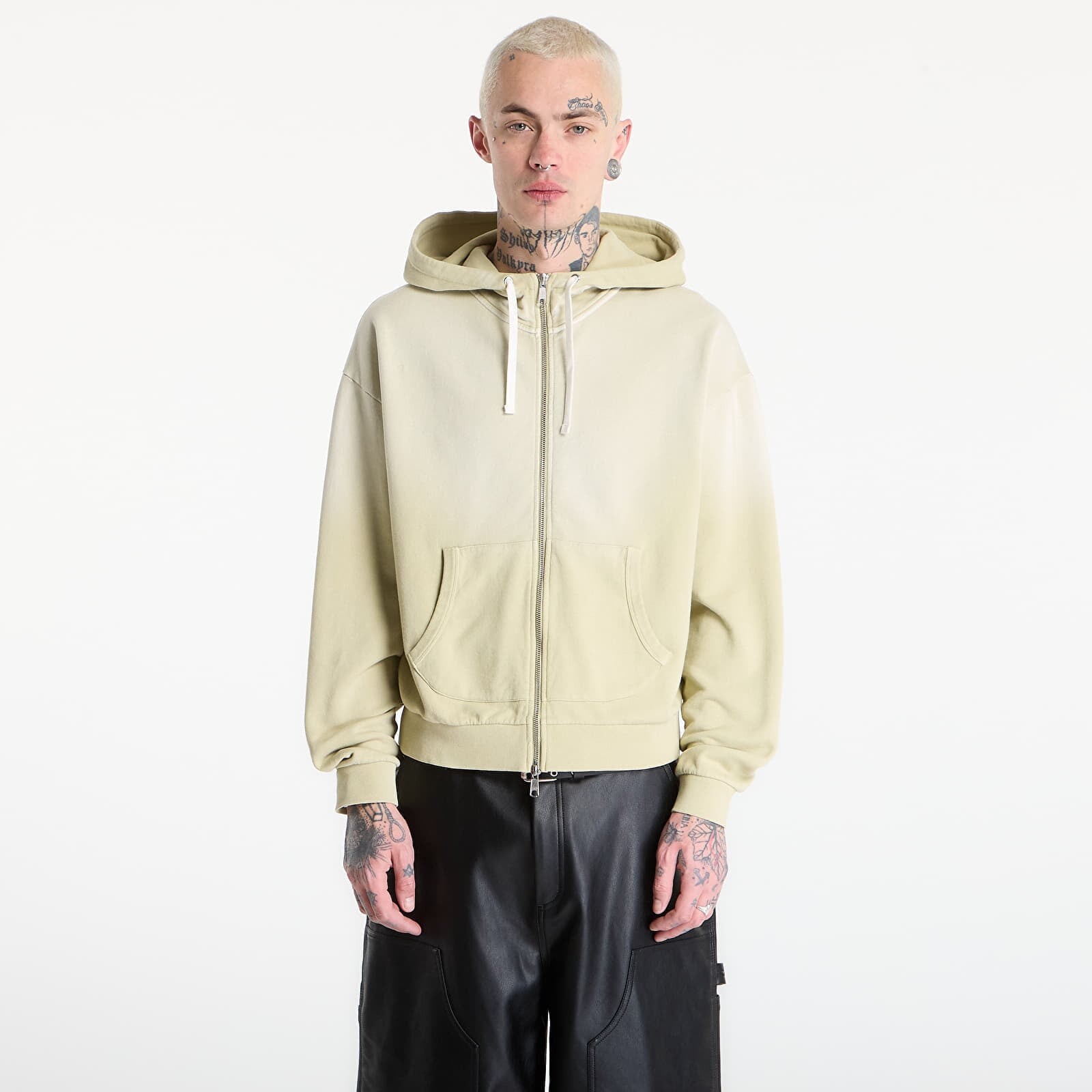 Mikina Brain Dead Padded Elbow Zip-Up Hoodie Sd XXL