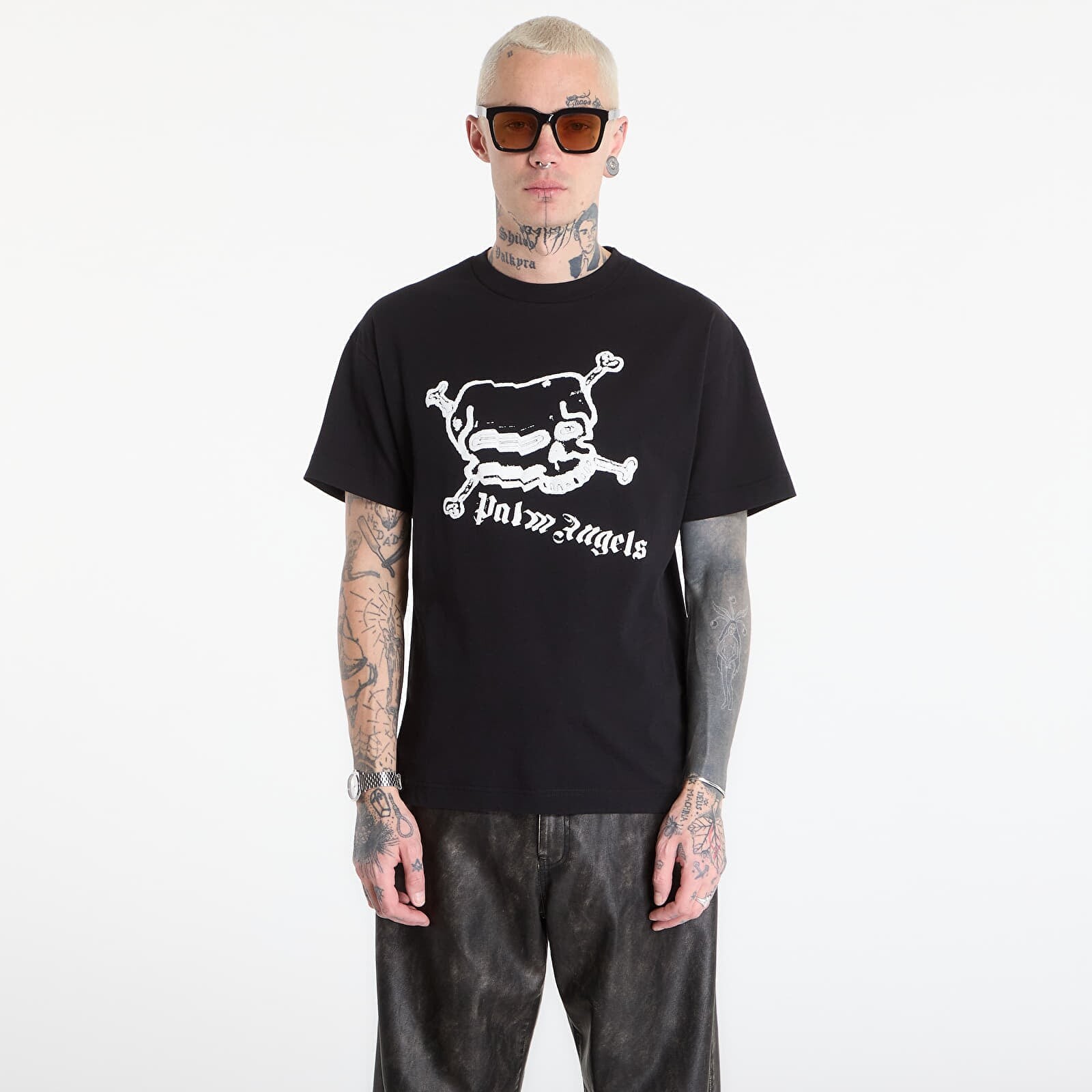 Tričko Palm Angels Skull Regular Tee UNISEX Black/ Off White S