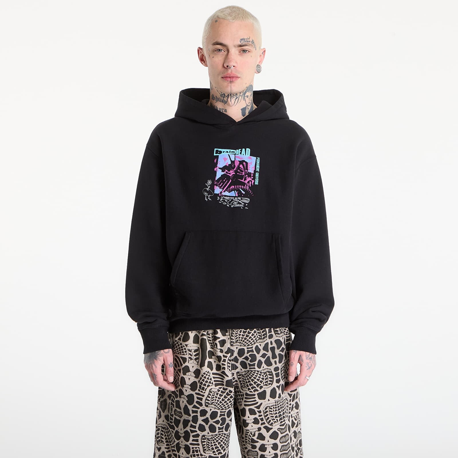 Mikina Brain Dead Permanent Universe Hoodie Black XXL