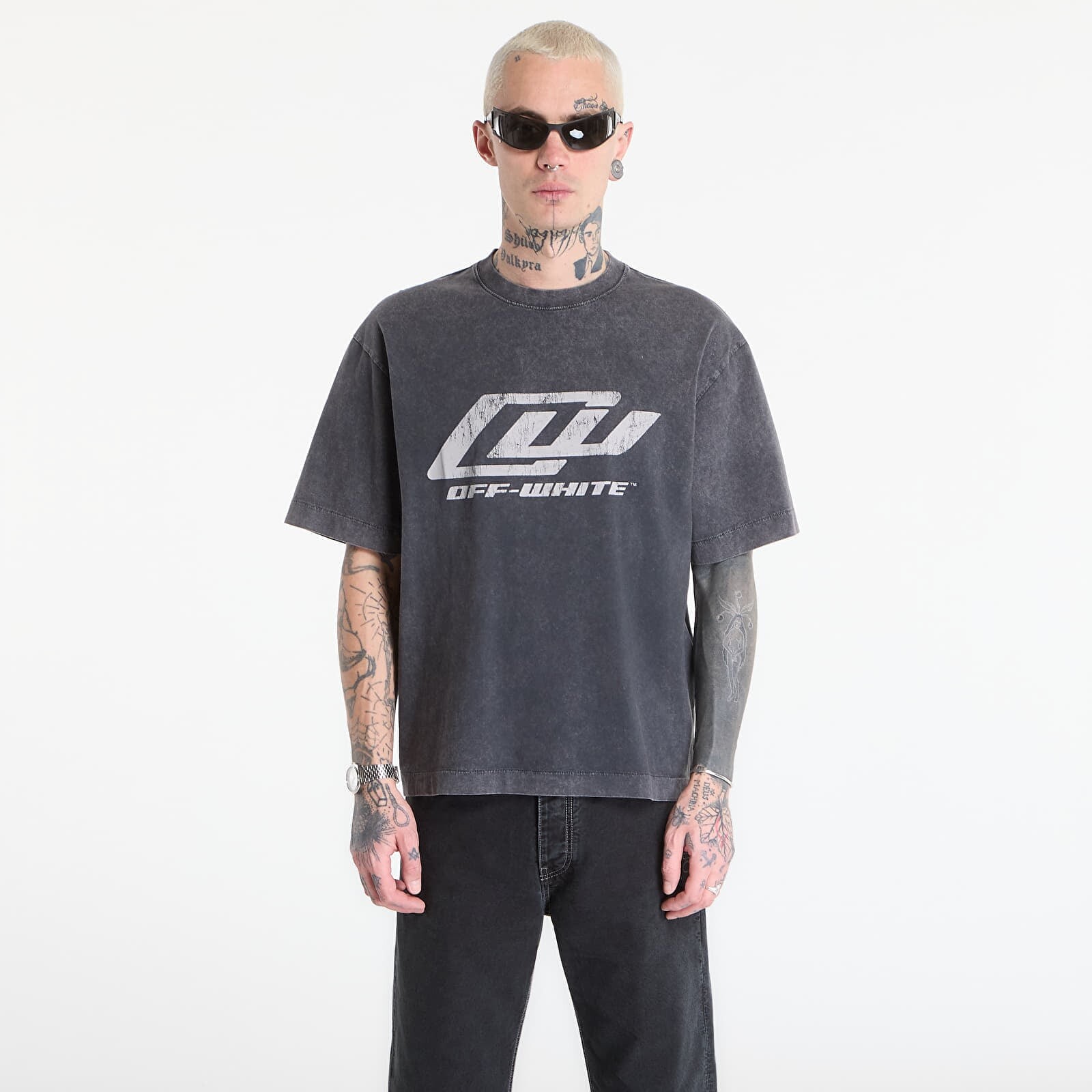 Tričko Off-White Ow Racing S/S Skate Tee Mareado Black XL