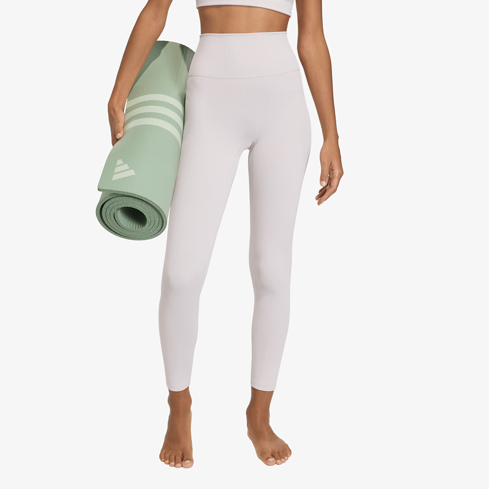 Legíny adidas All Me Rib 7/8 Leggings Ice Purple M