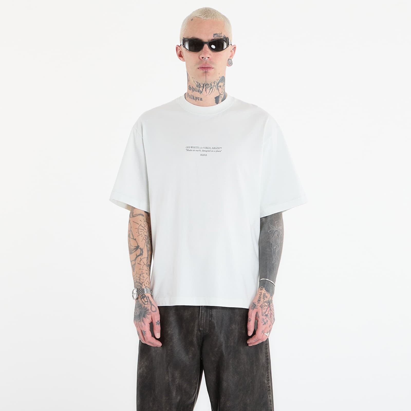 Tričko Off-White Statement S/S Skate Tee Bluewash XXL