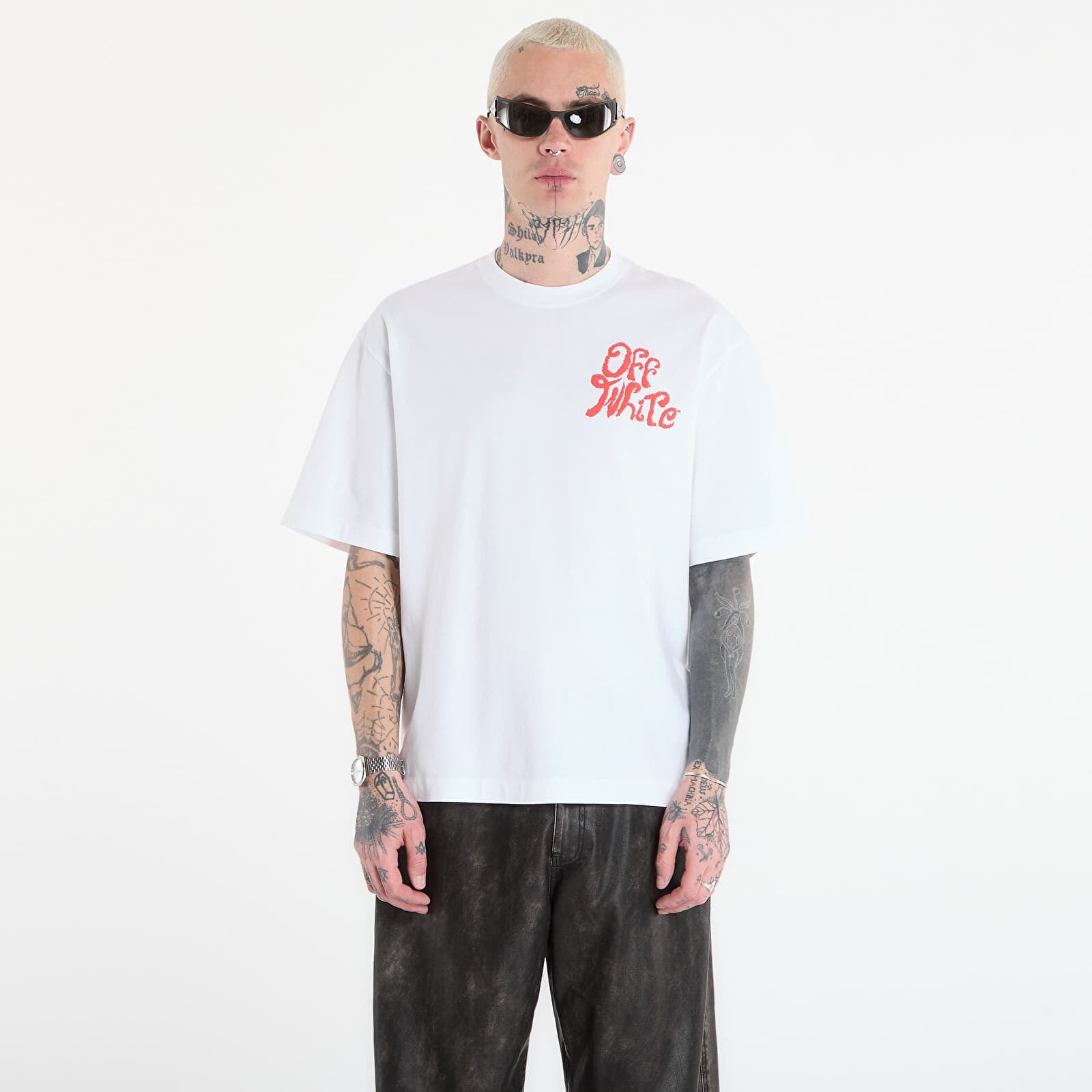 Tričko Off-White Grass Ink S/S Skate Tee White L