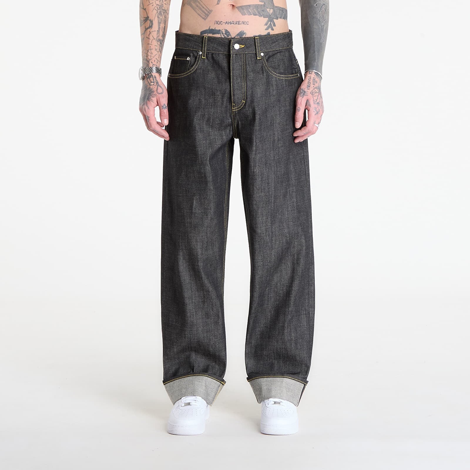 Džínsy REPRESENT Selvedge Denim Midnight Black 36