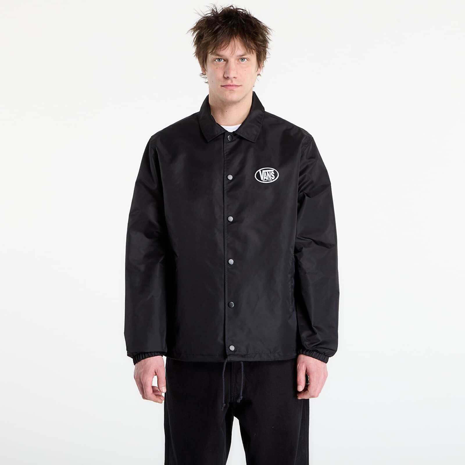 Bunda Vans Torrey Nylon Coaches Jacket Black/ White XXL