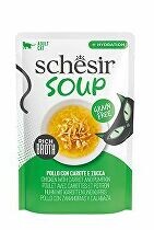 Schesir Cat Soup 12 x 40 g - kuracie s mrkvou a tekvicou