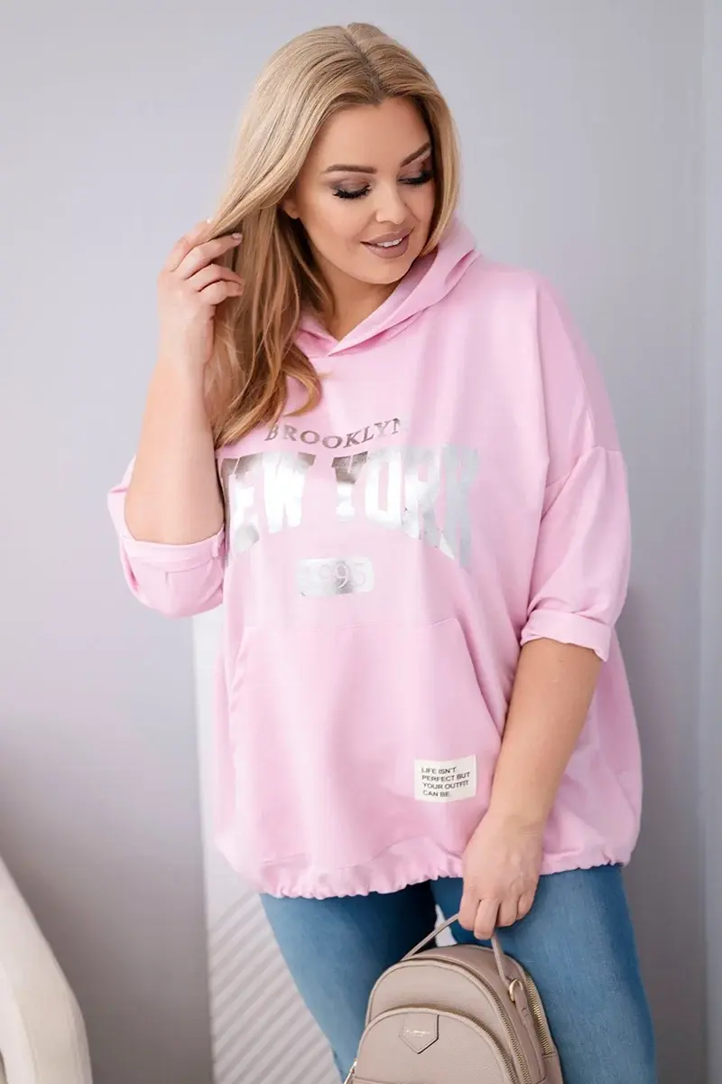 Kesi Włoski dámska mikina Plus Size s kapucňou