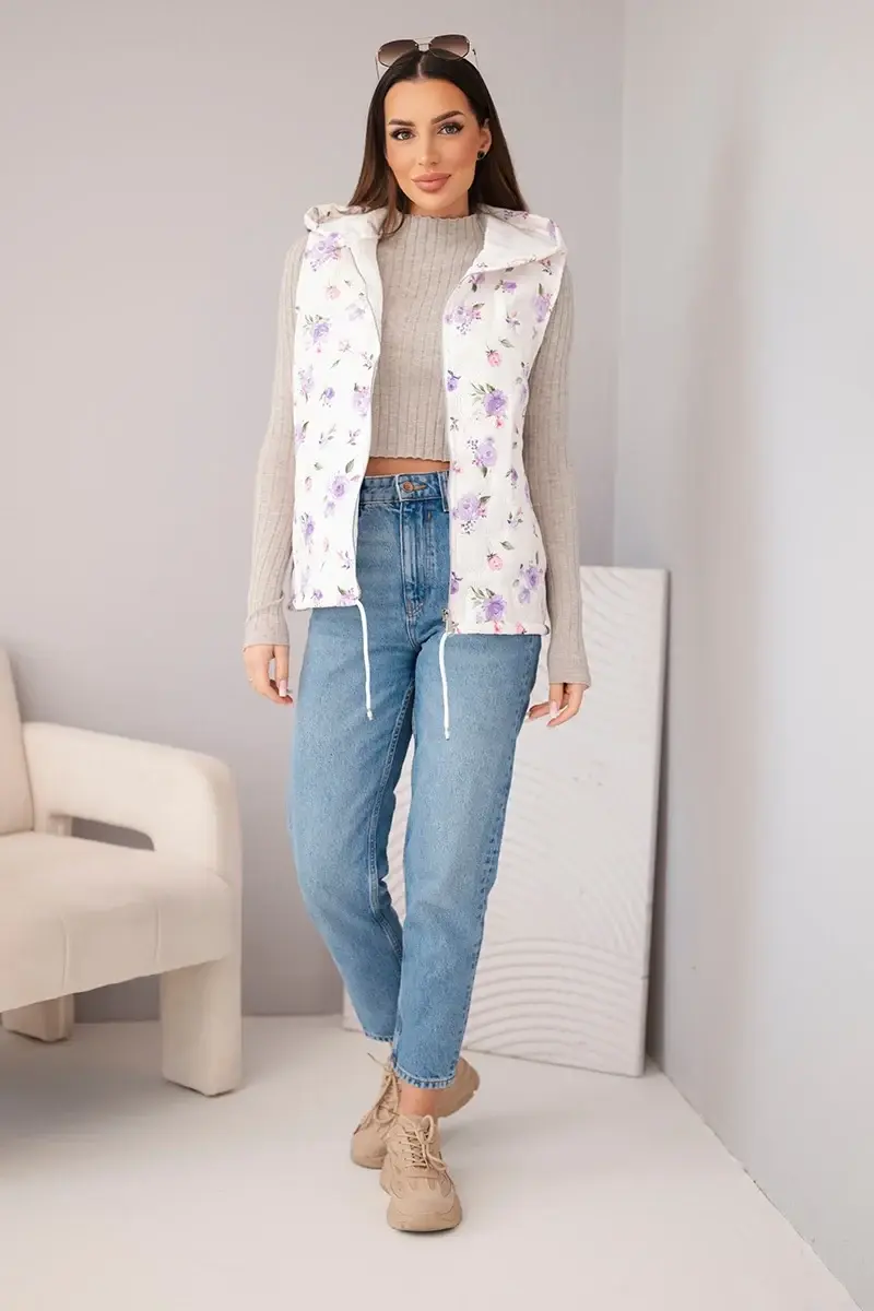 Kesi Włoski dámska kvetinová prešívaná vesta