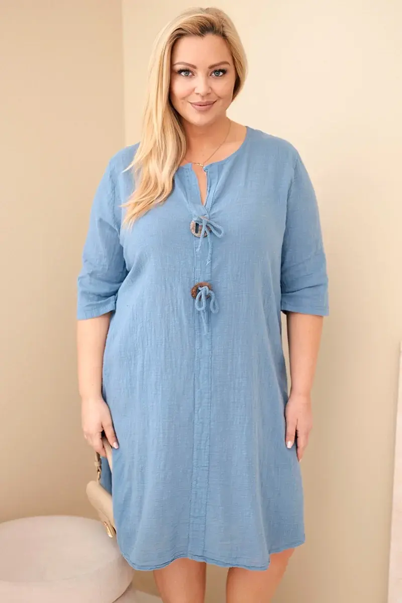 Dámske plus size šaty Kesi s viazaním