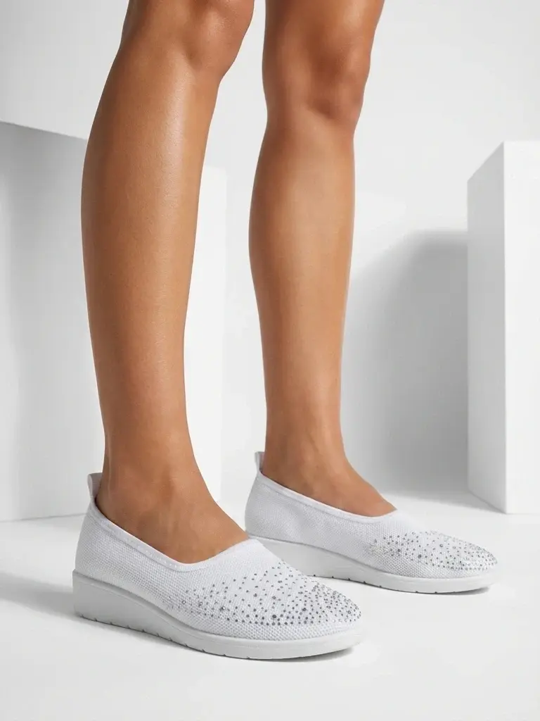 Dámske Slip-On Topánky s Kamienkami