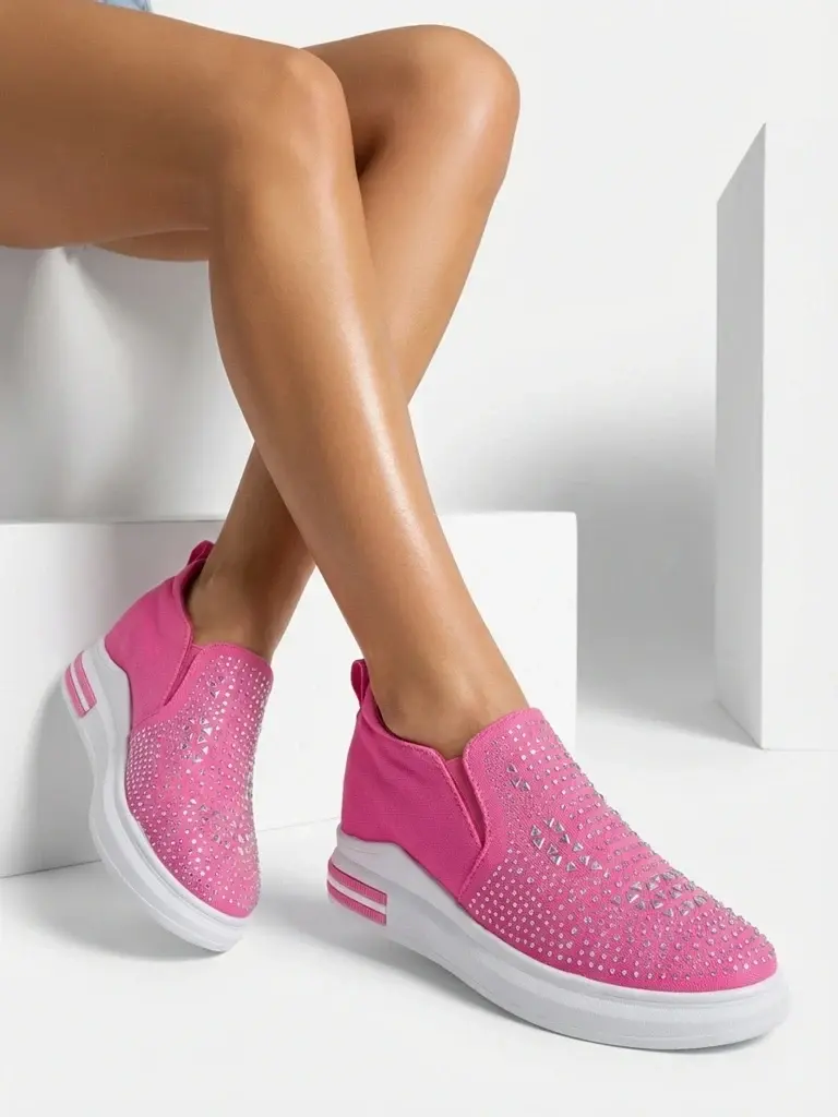 Dámske tenisky Resti Circle ružové s ukrytým podpätkom