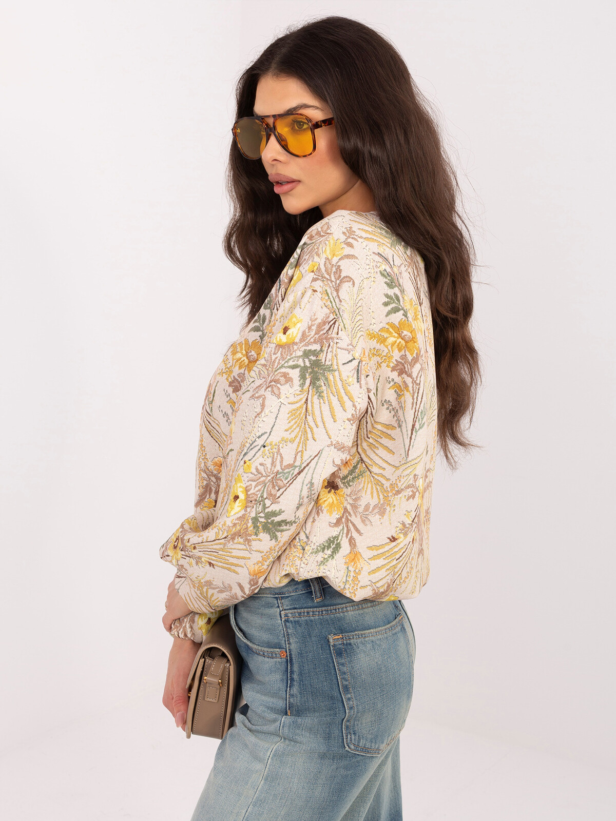 Žltá prechodná bunda na zips