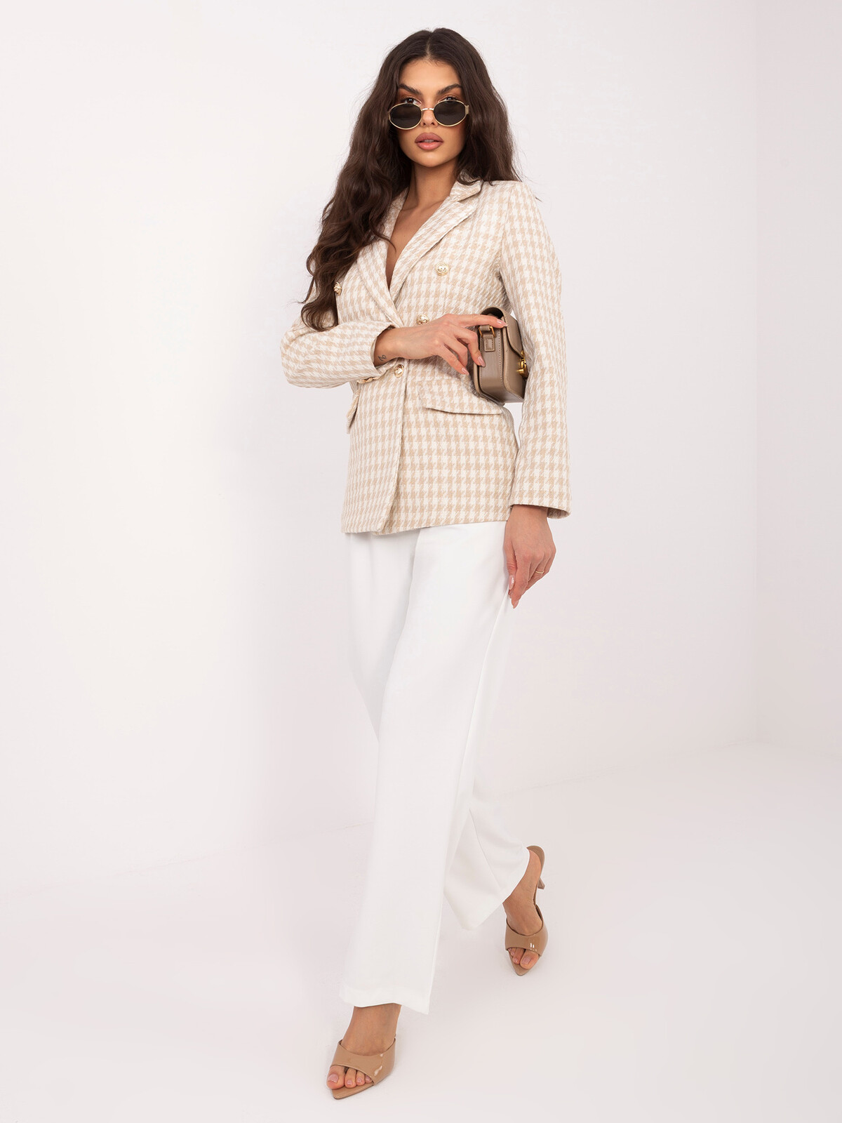 Dvojradové béžové sako