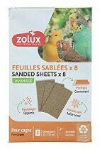 Pískové podložky pro ptáky S 36x21cm/8ks Zolux