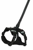 Postroj pes s vodítkem 2m CLIP&GO černá M Zolux