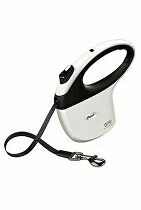 Vodítko FLEXI One For All S/M pásek 5m/30kg bílá/černá