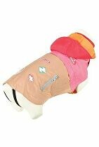 Obleček pláštěnka pro psy VINTAGE růžová 25cm Zolux