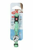 Obojek kočka CHATOUILLE s přívěskem zelená Zolux