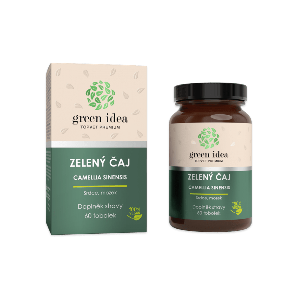 Zelený čaj bylinný extrakt – 60 kapsúl – Green idea