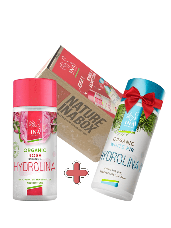 InaEssentials – MDŽ balíček 1+1 zadarmo (Ružová voda 150 ml + Voda z jedle bielej 150 ml)