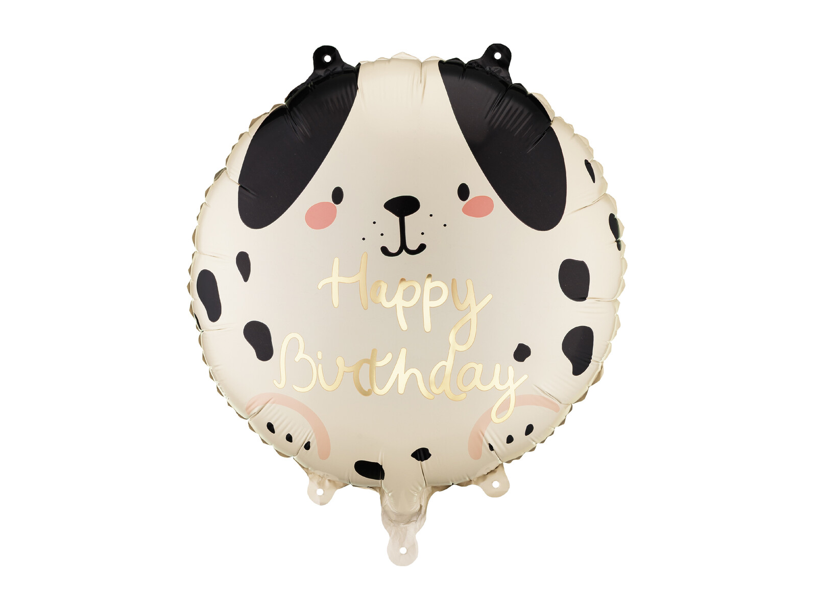 PartyDeco Fóliový balón Happy Birthday – Psík 35 × 35 cm