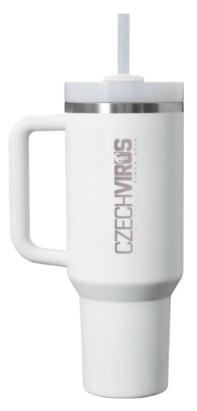 Czech virus stainless steel tumbler 1180 ml - bílá