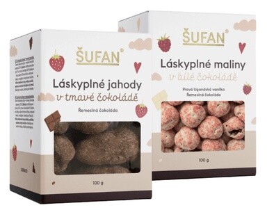 Šufan láskyplné ovoce v čokoládě 100 g