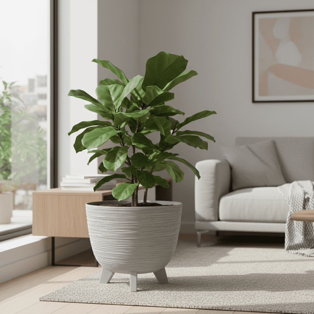 ProsperPlast Kvetináč FURU | betón 29 cm