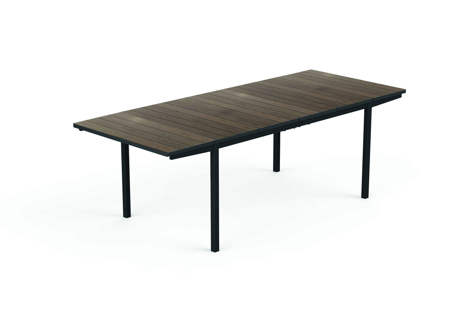 KETER Rozkladací záhradný stôl DEPORTO | 200-280cm walnut / graphite