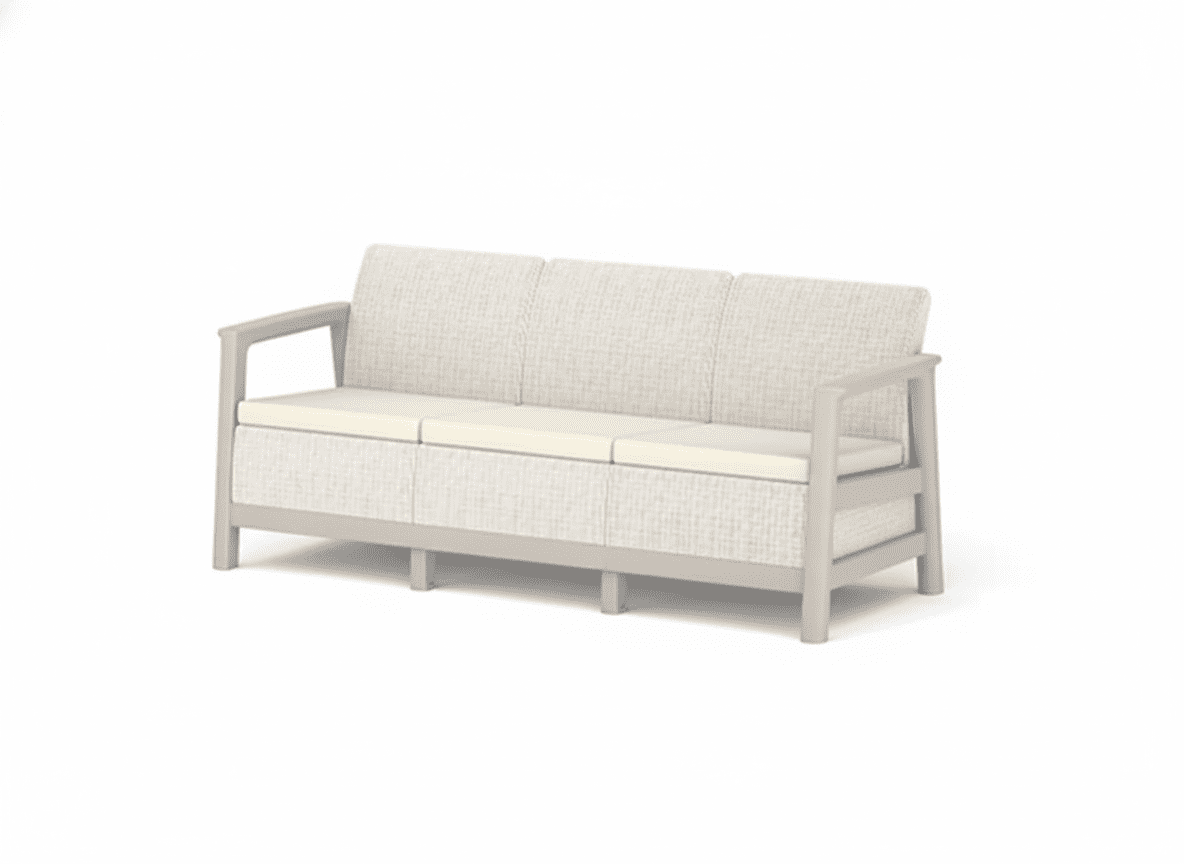 KETER Pohovka SCANDI LINDI 3 | Pebble Grey / Soft beige