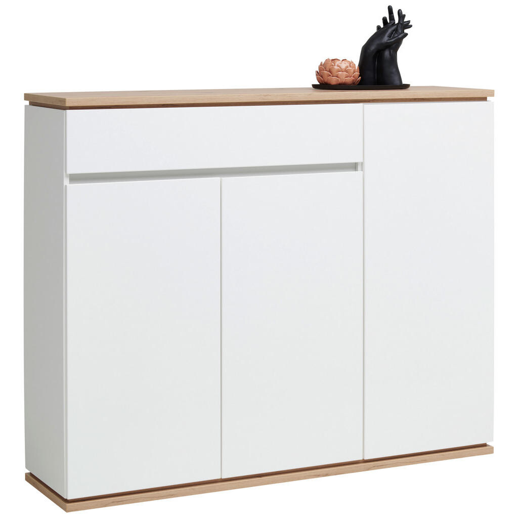 Xora SKRINKA NA TOPÁNKY, biela, dub artisan, 135/112/38 cm