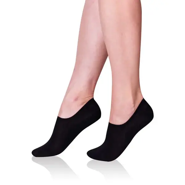 Dámske neviditeľné ponožky BAMBUS SNEAKER SOCKS - BELLINDA - black 35 - 38