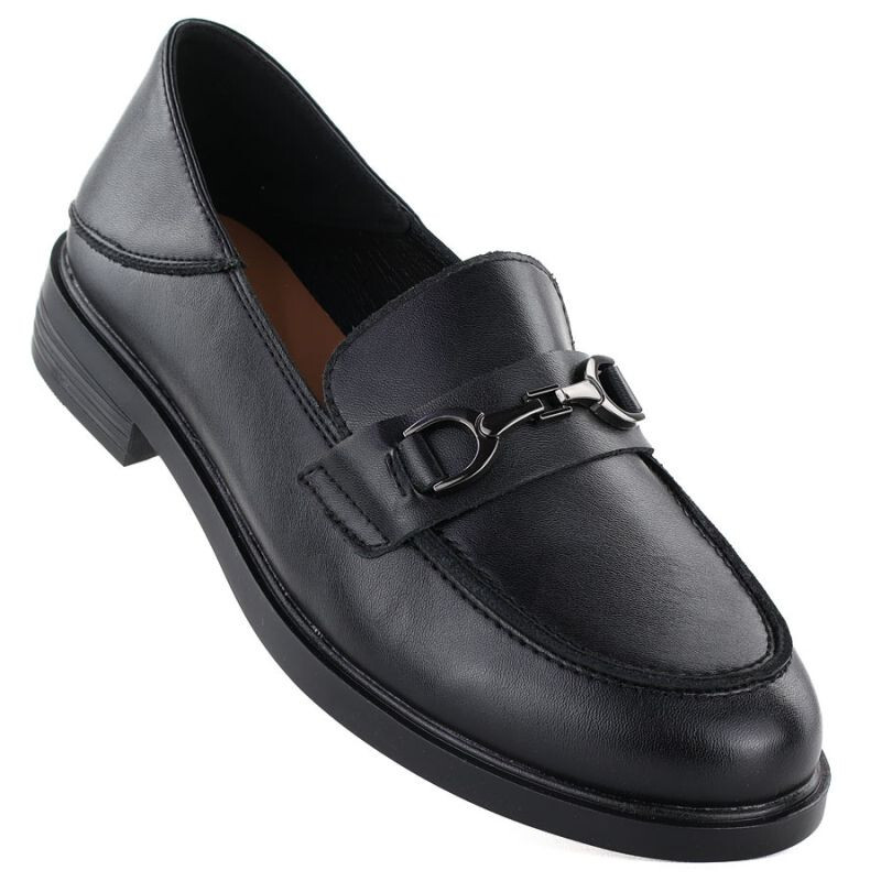 Dámske kožené mokasíny čierne Vinceza 18117 39