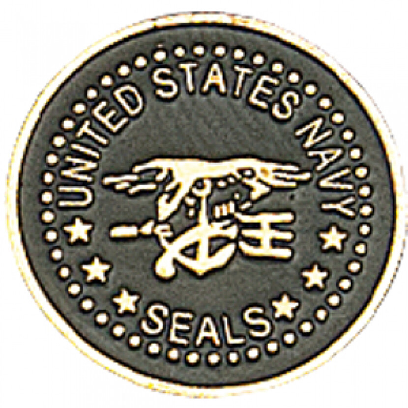 Odznak (pins) 20mm US Navy Seals - olivový-zlatý