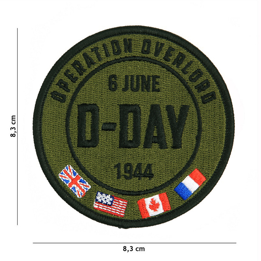 Nášivka textilná Fostex D-Day 6 June 1944 - olivová-farebná