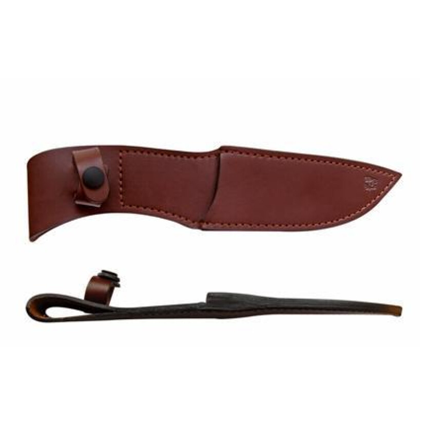 Puzdro kožené na nôž s pevnou čepeľou Mikov 398-NP LES - hnedé